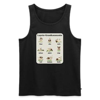 Kommandos1 - Männer Premium Bio Tank Top - Schwarz - Vorne - Michal (187cm)