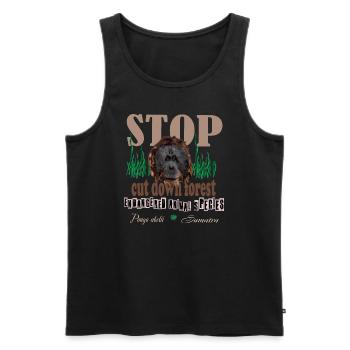 Orang-Utan - Männer Premium Bio Tank Top - Schwarz - Vorne - Michal (187cm)