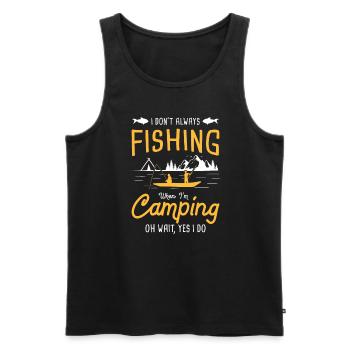 Pêche Sportive Pêche Poisson Hameçons Pêche - Débardeur bio Premium Homme - noir - Devant - AI Model Male 178 light (178cm)