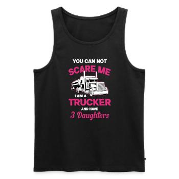 LKW Fahrerin Lastkraftwagen Trucker Girl - Männer Premium Bio Tank Top - Schwarz - Vorne - Michal (187cm)