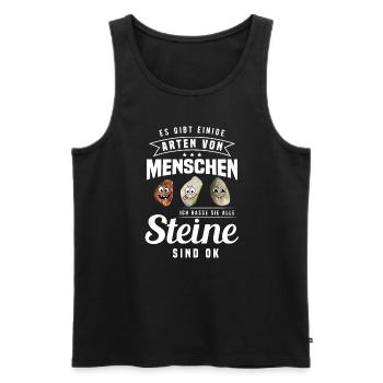 Es Gibt Einige Arten Von Menschen Ich hasse Alle - Männer Premium Bio Tank Top - Schwarz - Vorne - Michal (187cm)