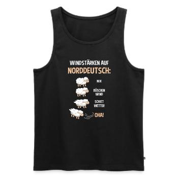 Landwirt Bauer Comic Cartoon Schafwolle Schaf - Männer Premium Bio Tank Top - Schwarz - Vorne - AI Model Male 178 light (178cm)