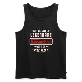Schulhausmeister Hausverwalter Hausmeister - Männer Premium Bio Tank Top - Schwarz - Vorne - Michal (187cm)