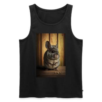 Chinchilla Realistic Animal - Men's Premium Organic Tank Top - black - Front - Michal (187cm)