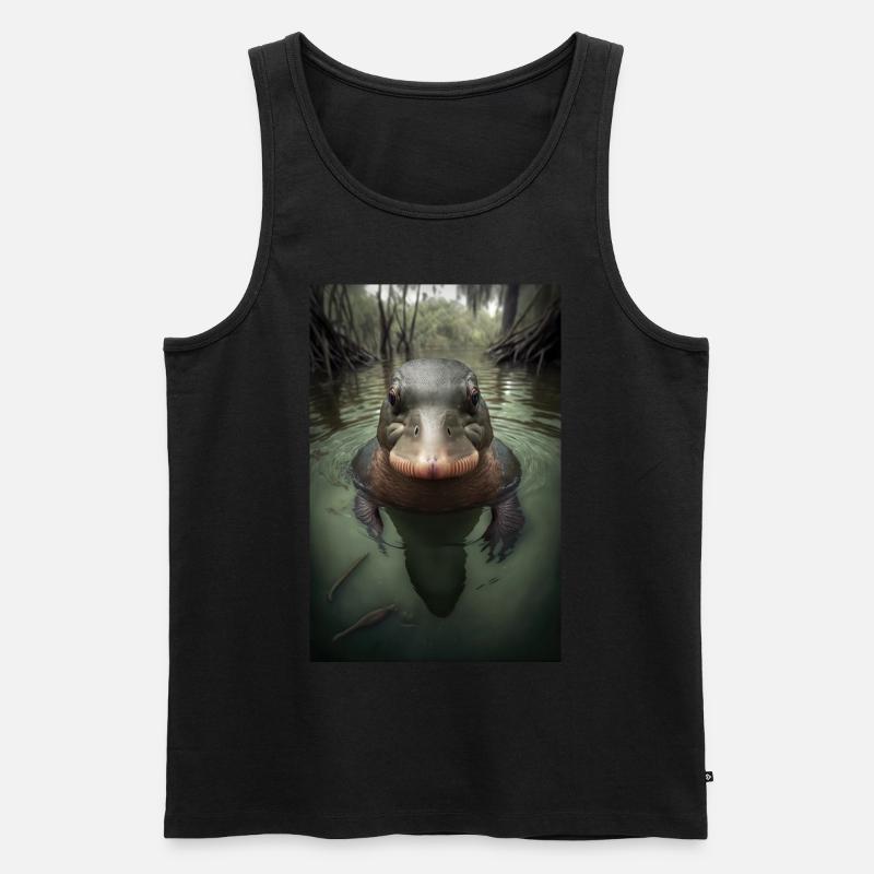 Schnabeltier platypus - Männer Premium Bio Tank Top - Schwarz