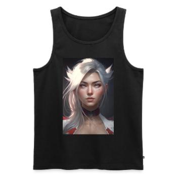 Anime Girl Anime Girl Waifu Otaku Beautiful - Débardeur bio Premium Homme - noir - Devant - AI Model Male 178 light (178cm)
