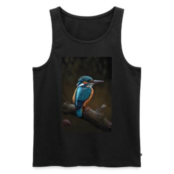 Eisvogel Kingfisher Vogel Lover - Männer Premium Bio Tank Top - Schwarz - Vorne - AI Model Male 178 light (178cm)