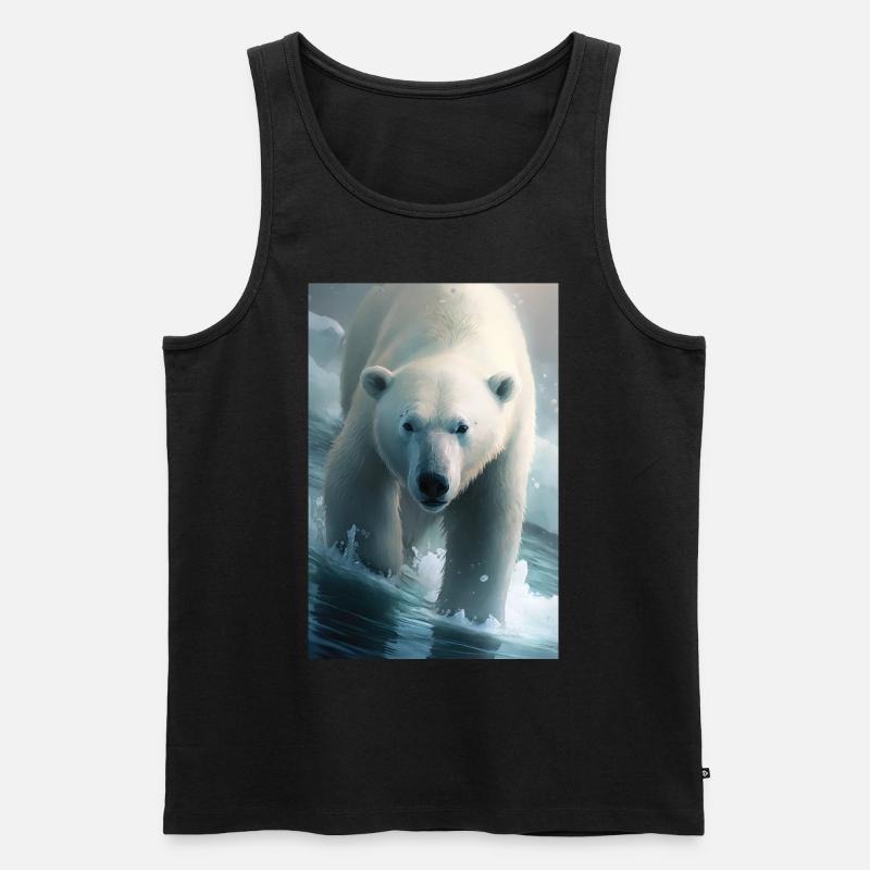 Eisbär - Männer Premium Bio Tank Top - Schwarz