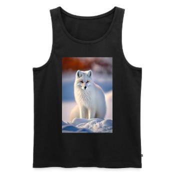Polarfuchs - Männer Premium Bio Tank Top - Schwarz - Vorne - AI Model Male 178 light (178cm)