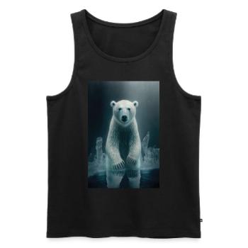 polar bear - Men's Premium Organic Tank Top - black - Front - AI Model Male 178 light (178cm)
