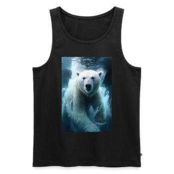 Eisbär - Männer Premium Bio Tank Top - Schwarz - Vorne - AI Model Male 178 light (178cm)