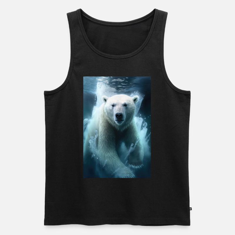 Eisbär - Männer Premium Bio Tank Top - Schwarz
