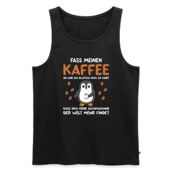 Kaffee Zubehör Koffein Getränk Wachmacher Kaffee - Männer Premium Bio Tank Top - Schwarz - Vorne - Michal (187cm)