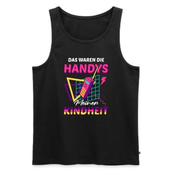 90er Jahre Mottoparty 1990er Neunziger Kostüm - Männer Premium Bio Tank Top - Schwarz - Vorne - AI Model Male 178 light (178cm)