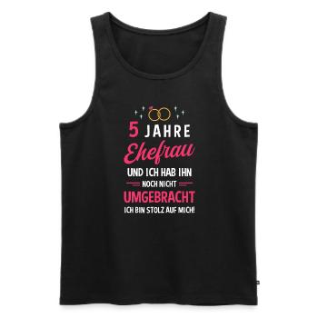 Hochzeitstag Jubiläum Verheiratet Ehe Ehefrau - Männer Premium Bio Tank Top - Schwarz - Vorne - Michal (187cm)