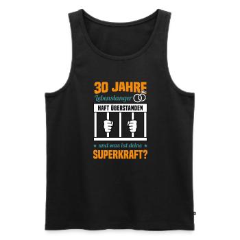Hochzeitstag Jubiläum Verheiratet Ehe Ehemann - Männer Premium Bio Tank Top - Schwarz - Vorne - Michal (187cm)