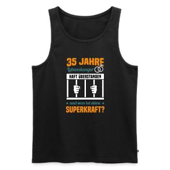 Hochzeitstag Jubiläum Verheiratet Ehe Ehemann - Männer Premium Bio Tank Top - Schwarz - Vorne - Michal (187cm)