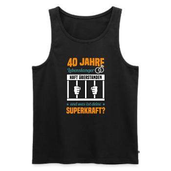 Hochzeitstag Jubiläum Verheiratet Ehe Ehemann - Männer Premium Bio Tank Top - Schwarz - Vorne - Michal (187cm)