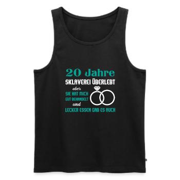 Hochzeitstag Jubiläum Verheiratet Ehe Ehemann - Männer Premium Bio Tank Top - Schwarz - Vorne - Michal (187cm)