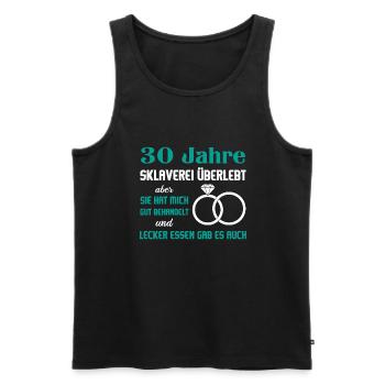 Hochzeitstag Jubiläum Verheiratet Ehe Ehemann - Männer Premium Bio Tank Top - Schwarz - Vorne - Michal (187cm)