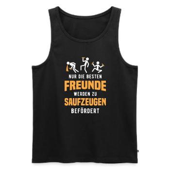 Saufzeuge Ähnlich Wie Ein Trauzeuge - Männer Premium Bio Tank Top - Schwarz - Vorne - Michal (187cm)