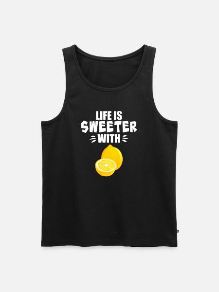 Life Is Sweeter With Lemon - Men's Premium Organic Tank Top - black