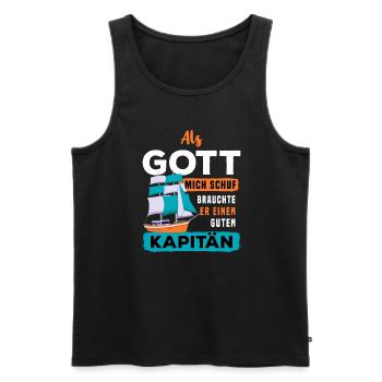 Segelboot Segelschiff Bootsfahrer Kapitän - Männer Premium Bio Tank Top - Schwarz - Vorne - Michal (187cm)