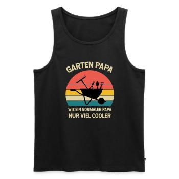 Gartenarbeit Landschaftsgärtner Garten Papa - Männer Premium Bio Tank Top - Schwarz - Vorne - AI Model Male 178 light (178cm)