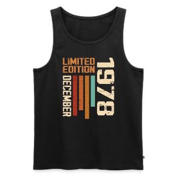 Dezember 1978 - 1978 Dezember - Männer Premium Bio Tank Top - Schwarz - Vorne - AI Model Male 178 light (178cm)