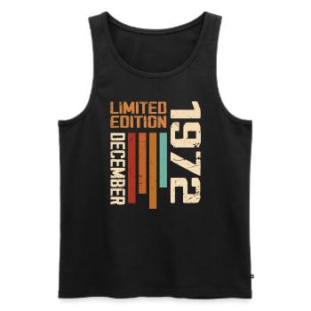 Dezember 1972 - 1972 Dezember - Männer Premium Bio Tank Top - Schwarz - Vorne - AI Model Male 178 light (178cm)
