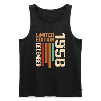 Dezember 1958 - 1958 Dezember - Männer Premium Bio Tank Top - Schwarz - Vorne - Michal (187cm)