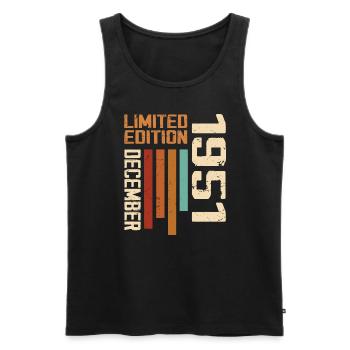 Dezember 1951 - 1951 Dezember - Männer Premium Bio Tank Top - Schwarz - Vorne - Michal (187cm)