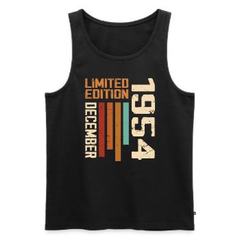 Dezember 1954 - 1954 Dezember - Männer Premium Bio Tank Top - Schwarz - Vorne - Michal (187cm)