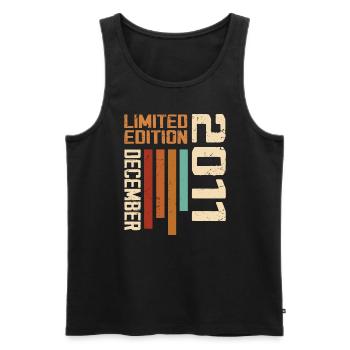 Dezember 2011 - 2011 Dezember - Männer Premium Bio Tank Top - Schwarz - Vorne - AI Model Male 178 light (178cm)