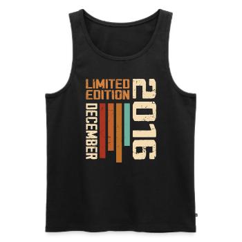 Dezember 2016 - 2016 Dezember - Männer Premium Bio Tank Top - Schwarz - Vorne - AI Model Male 178 light (178cm)