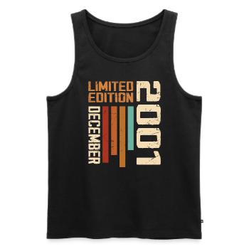 Dezember 2001 - 2001 Dezember - Männer Premium Bio Tank Top - Schwarz - Vorne - Michal (187cm)