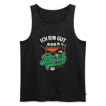 Ich Bin Gut Im Beet Gartenarbeit Gärtner Garten - Männer Premium Bio Tank Top - Schwarz - Vorne - AI Model Male 178 light (178cm)