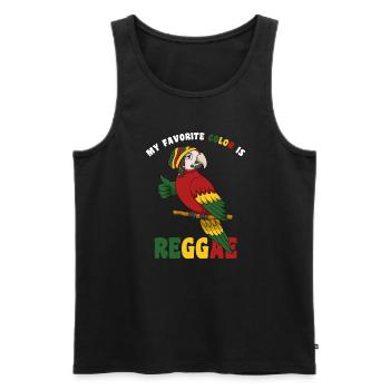 My Favorite Color Is Reggae Parrot - Men's Premium Organic Tank Top - black - Front - AI Model Male 178 light (178cm)