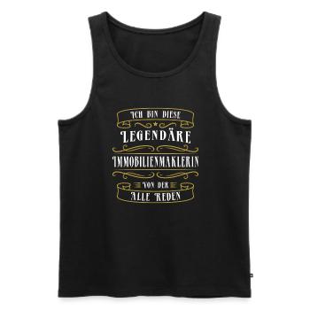 Maklerin Beruf Haushandel Immobilienmaklerin - Männer Premium Bio Tank Top - Schwarz - Vorne - Michal (187cm)