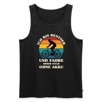 Ich Bin Rentner Und Fahre Immer Noch Ohne Akku - Männer Premium Bio Tank Top - Schwarz - Vorne - Michal (187cm)