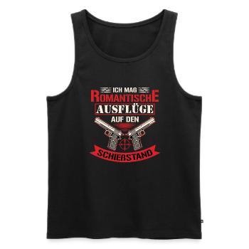 Schützenfest Schießen Schießsport Sportschütze - Männer Premium Bio Tank Top - Schwarz - Vorne - Michal (187cm)