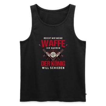 Schützenfest Schießen Schießsport Sportschütze - Männer Premium Bio Tank Top - Schwarz - Vorne - Michal (187cm)