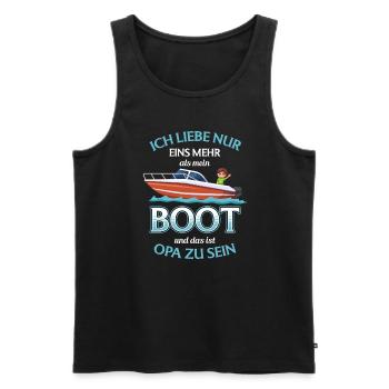 Boot Opa Großvater Opi Enkelkind Enkel Opa - Männer Premium Bio Tank Top - Schwarz - Vorne - Michal (187cm)