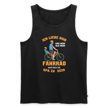 Fahrrad Opa Großvater Opi Enkelkind Enkel Opa - Männer Premium Bio Tank Top - Schwarz - Vorne - AI Model Male 178 light (178cm)