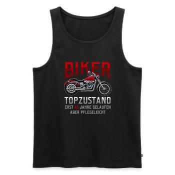 45. Geburtstag Biker Motorradfahrer Motorrad - Männer Premium Bio Tank Top - Schwarz - Vorne - Michal (187cm)