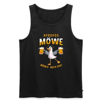 Apropos Möwe Möwie noch Een Norddeutschland - Männer Premium Bio Tank Top - Schwarz - Vorne - Michal (187cm)