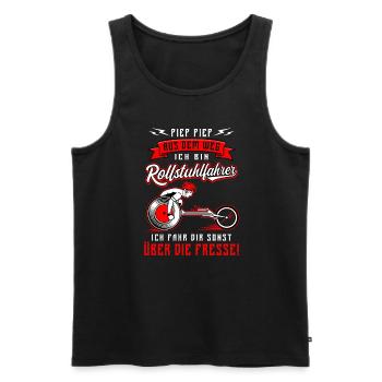 Rollifahrer Menschen Mit Behinderung Rollstuhl - Männer Premium Bio Tank Top - Schwarz - Vorne - Michal (187cm)
