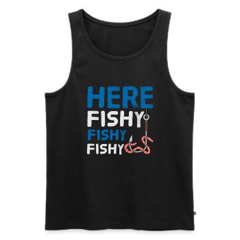 Fishing Sport Fishing Fish Fishing Hooks Fishing - Men's Premium Organic Tank Top - black - Front - AI Model Male 178 light (178cm)