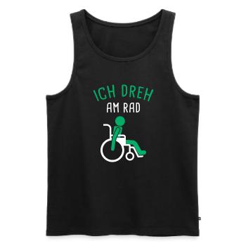 Rollifahrer Menschen Mit Behinderung Rollstuhl - Männer Premium Bio Tank Top - Schwarz - Vorne - Michal (187cm)