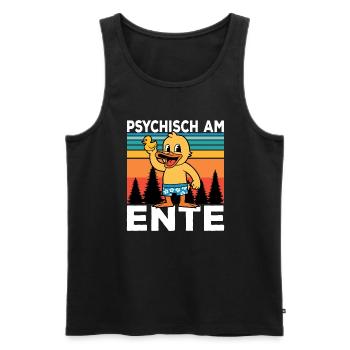 Ich Bin Am Ende Psychisch am Ente - Männer Premium Bio Tank Top - Schwarz - Vorne - Michal (187cm)